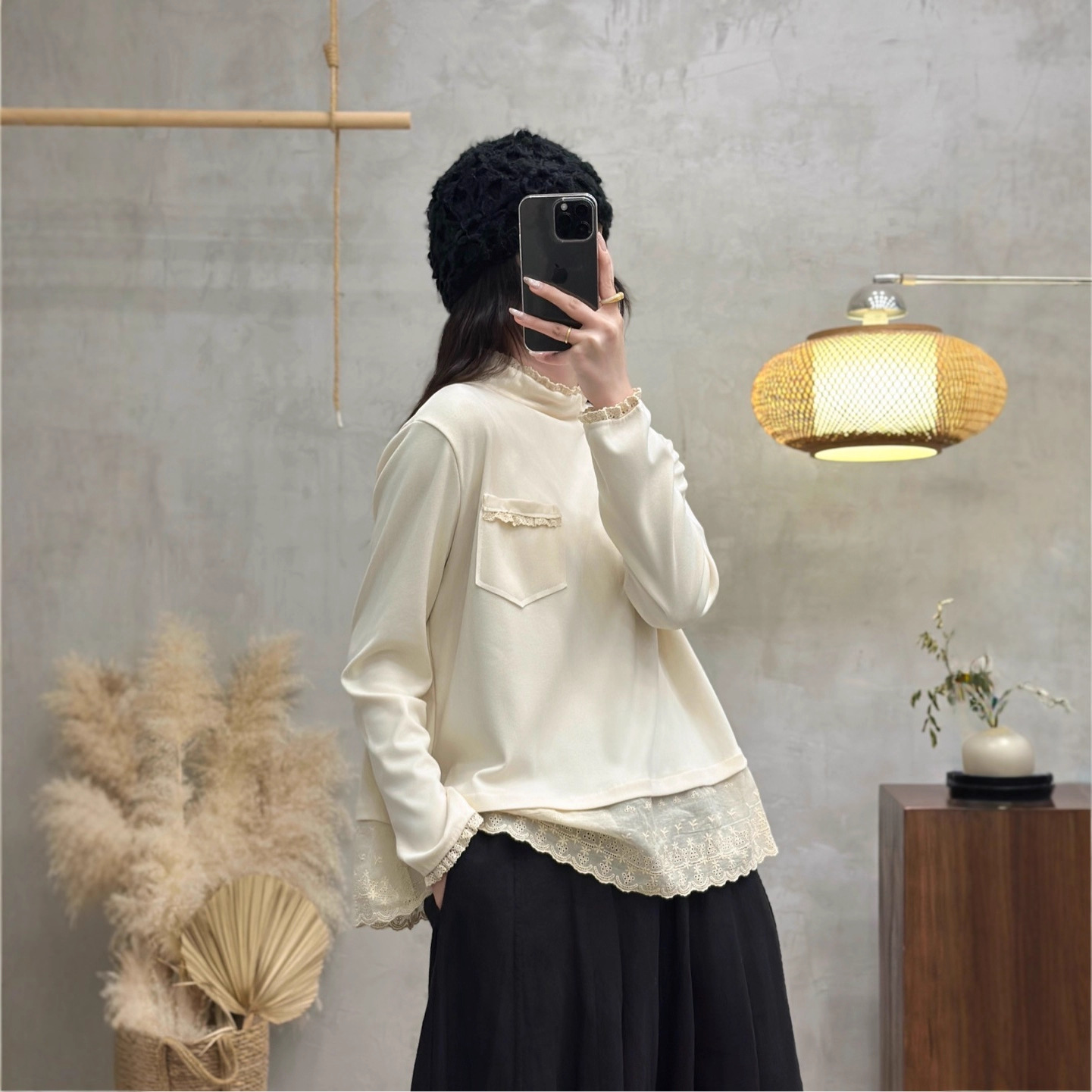 10/31 Double-Sided Velvet Lace Wide Version Doll Bottoming Shirt Lx 122 Bust 62 Length