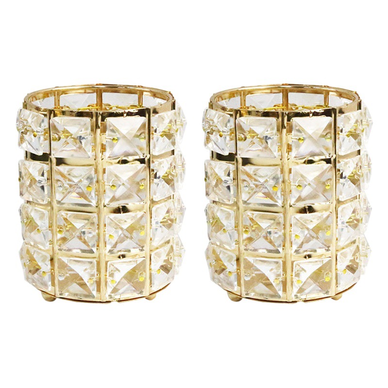 Nordic INS estilo de escritorio decoración maquillaje cepillo Cubo de almacenamiento cubo titular de la pluma de cristal modelo de hierro decoración de la habitación