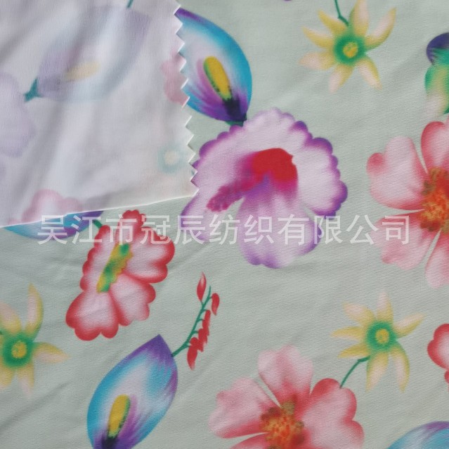 锦氨平布印花泳装布瑜伽服印花