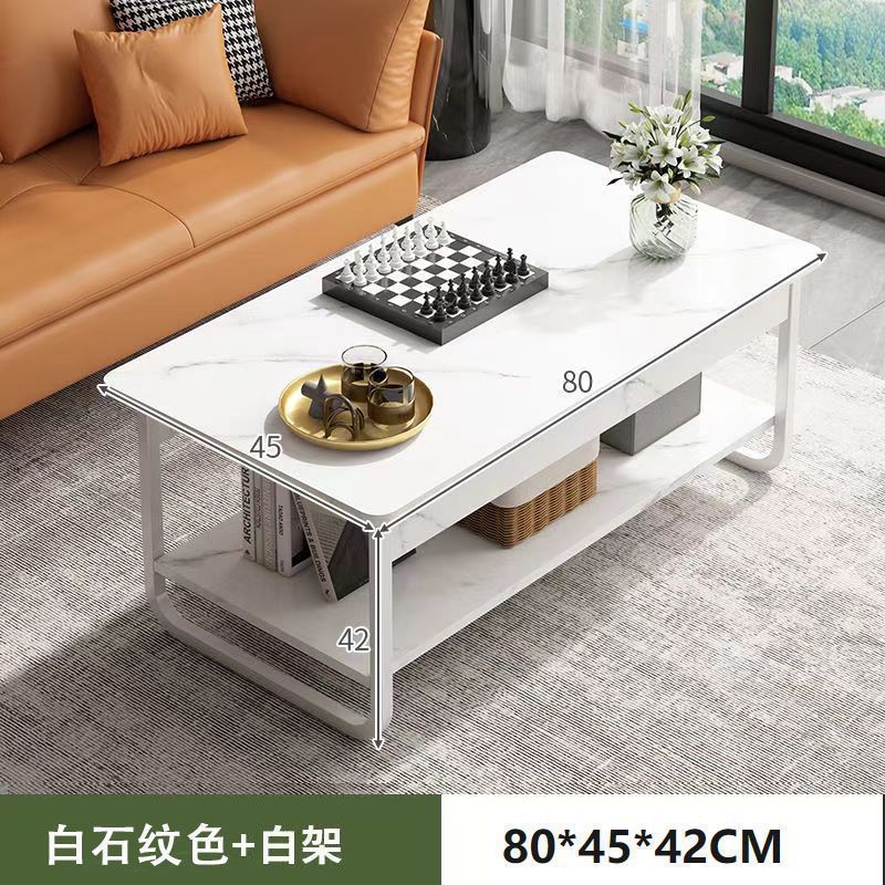 Mesa de té pequeña sala de estar doméstica simple mesa pequeña sofá de lujo simple mesa de té moderna mesa cuadrada al por mayor