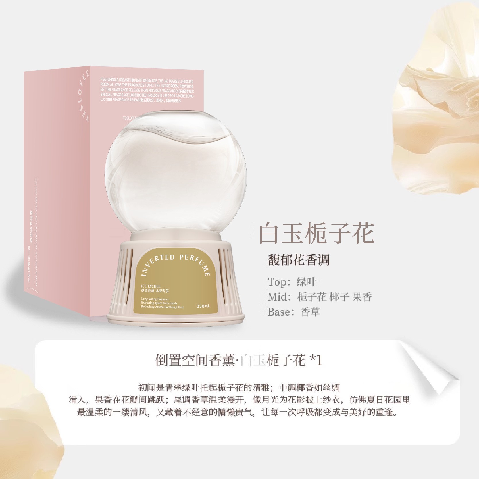[white jade gardenia (250ml) color box]