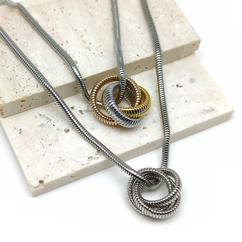 25g Weight 304 Stainless Steel Pendant Material Pendant Necklace Classification 304 Stainless Steel Chain Material Twisted Rope Chain Chain Type 1 Piece Quantity Casual, Street Occasion 304 Stainless Steel Material Geometric Pattern Unisex Gender Simple Style, Streetwear Style Wholesale Jewelry Simple Style Streetwear Geometric 304 Stainless Steel Pendant Necklace 11