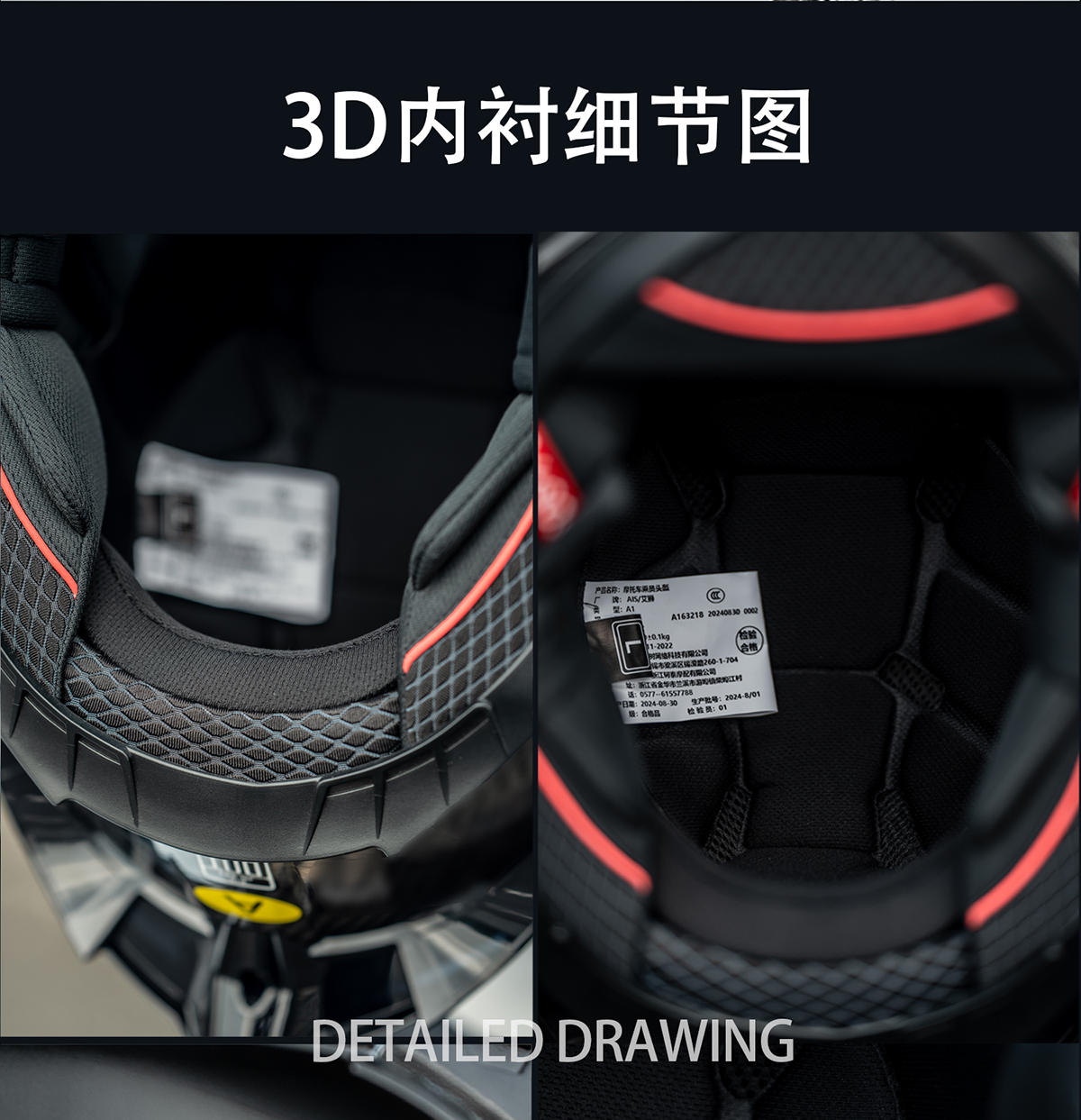 Motorcycle Helmet Full Face 3C Certified with Bluetooth Cat Ears