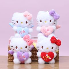 网红爱心天使kt猫挂件可爱毛绒玩具公仔包包挂饰玩偶钥匙扣布娃娃