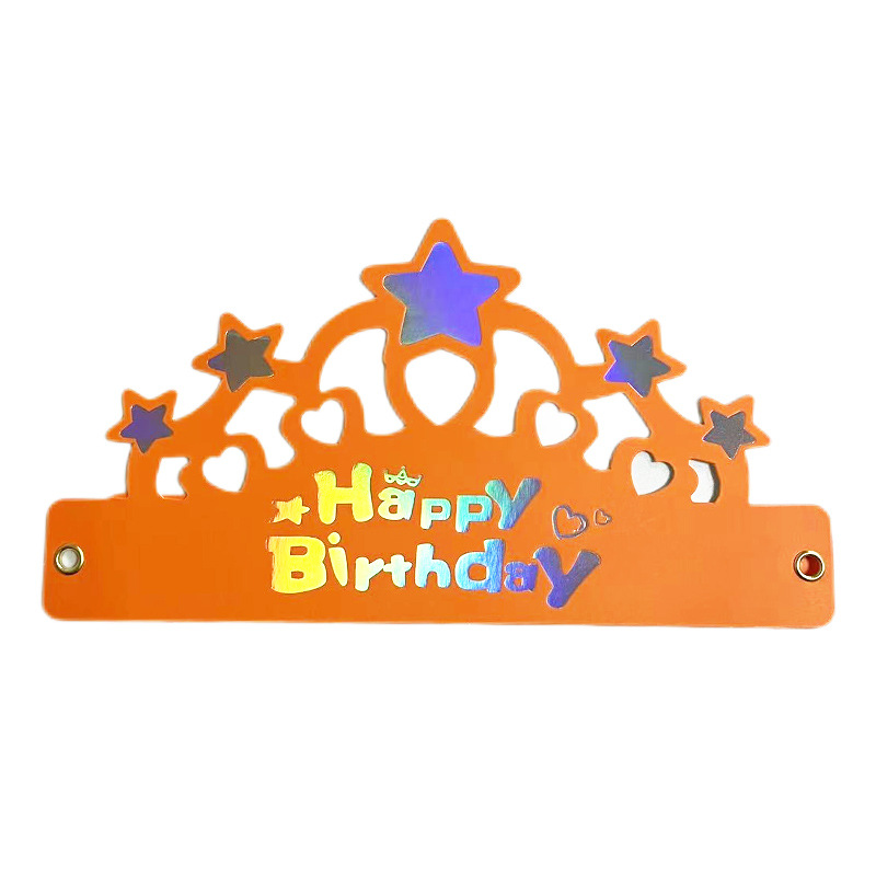 Gold Plated Birthday Hat Adult Children's Birthday Party Internet Red Crown Hat Plus logo Year Old Dress Birthday Hat