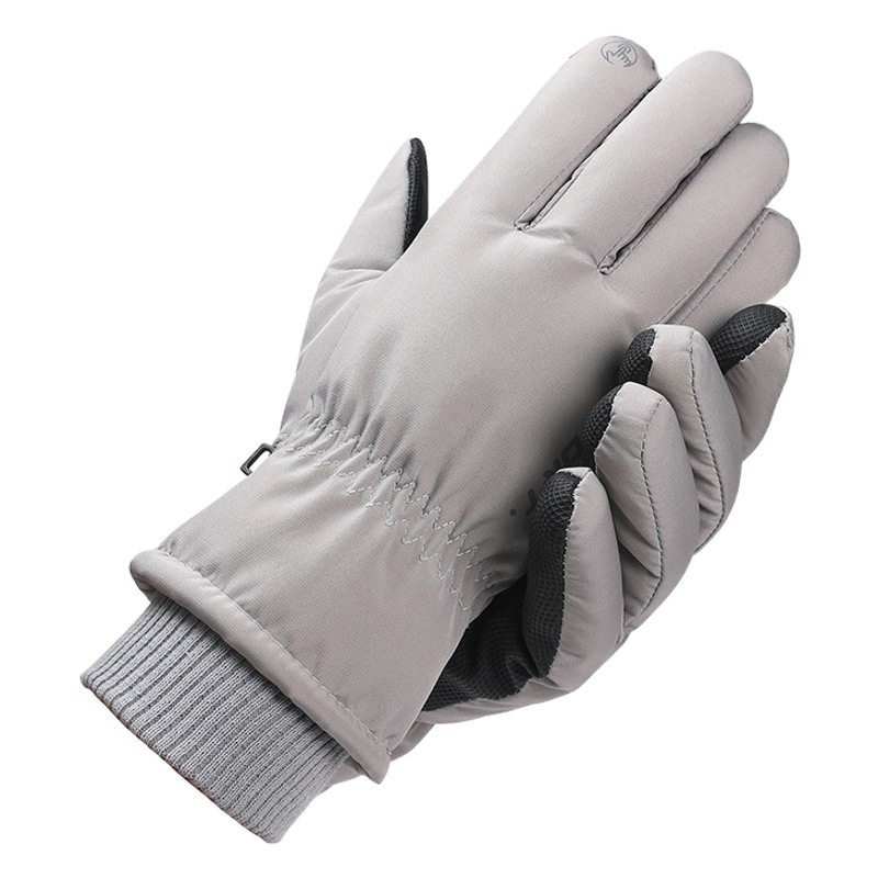 Guantes de esquí al aire libre para hombres y mujeres en invierno caliente más vello grueso ciclismo montaña impermeable antideslizante guantes de pantalla táctil de algodón