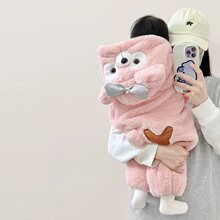 婴儿连体衣春夏新款冬装宝宝加绒爬服夹棉衣服加厚连帽外出服