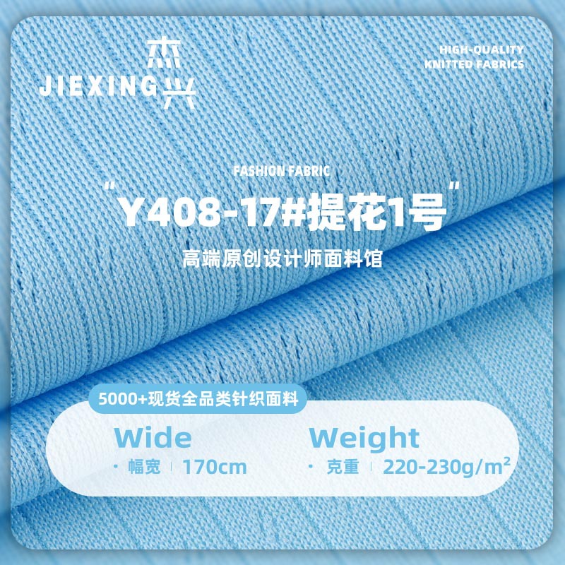 提花1号面料 220-230g涤氨弹力春夏肌理感连衣裙家居服针织布