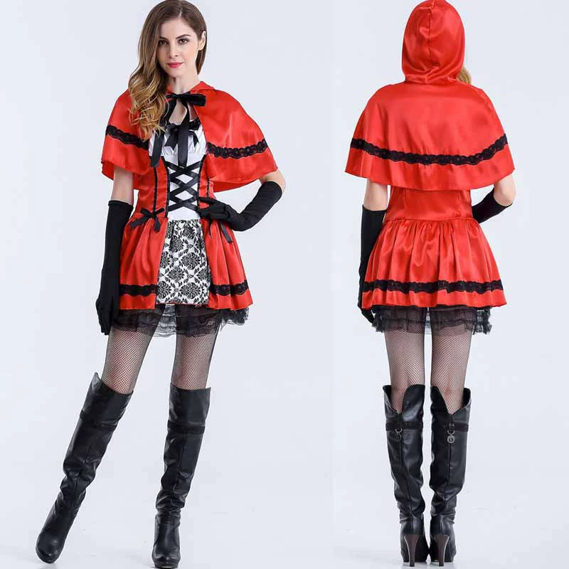 Хэллоуин Красная Шапочка Аниме Косплей Хэллоуин косплей выпускного вечера платье оптовая продажа с фабрики