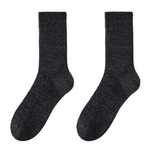 Men's 98% Pure Wool Socks for Autumn/Winter Warmth, Mid-Calf Thick Socks, Suitable for Below -40℃ in Northeast China