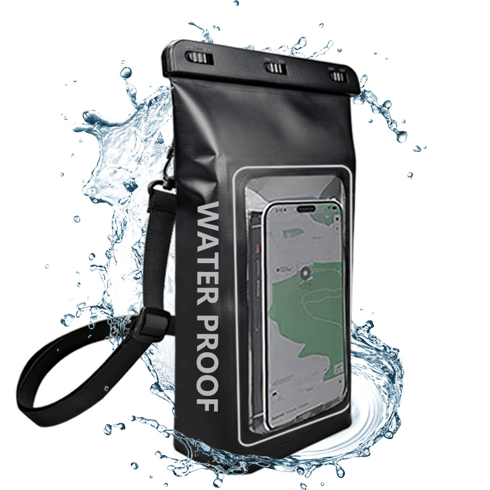 New 2L Waterproof Barrel Bag IPX8 Outdoor Drifting Crossbody Bag Large Capacity Swimming Diving Mobile Phone Waterproof Bag