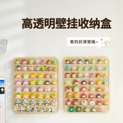 ブラインドボックス収納展示棚壁掛け式透明プラスチック泡マット人形小公仔防塵手作り展示箱