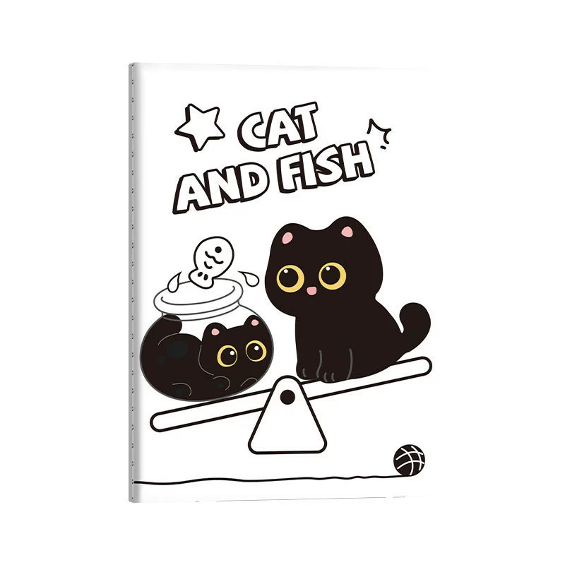 Notebook A5 cute stationery set, thickened pages, carbon-copy design, for elementary students