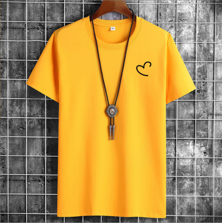 De una pieza de entrega de manga corta Camiseta de los hombres de cuello redondo de primavera y otoño estudiante camiseta superior ropa casual Camisa interior de los hombres