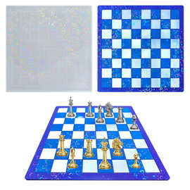 亚马逊爆款创意国际象棋娱乐桌游滴胶模具diy全息硅胶模具