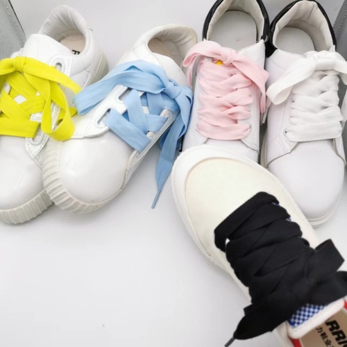 Cotton Colorful Shoelaces 1.5cm Wide, Suitable for High and Low Top Men's and Women's Sports Shoes Canvas Shoes Casual Shoes Flat Rope