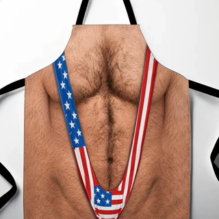 Funny Apron For The Wild At Heart 有趣的爱国男士围裙