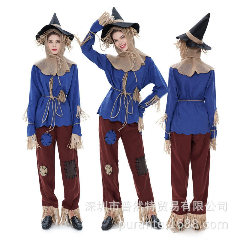 Новый Волшебник страны Оз сценическая игра Пугало костюм для выступлений Хэллоуин Играть Пугало костюм для мужчин и женщин в одном стиле