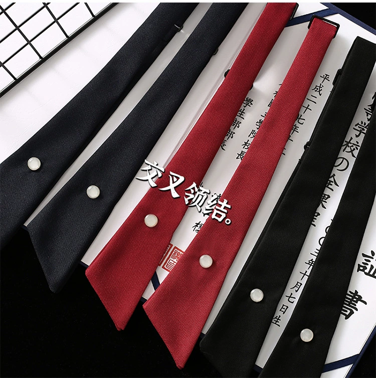 Крест галстук-бабочка воротник цветок красный цианотический черный JK Униформа карта молочная юбка аксессуары для рубашек Талия цепочка значок женщины