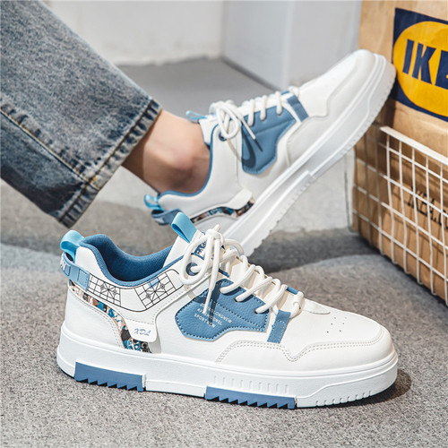 Men's shoes spring and summer breathable 2024 new men's all-match white sports trendy shoes increase student Internet celebrity casual sneakers