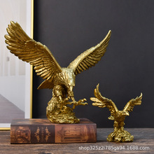 中式创意老鹰工艺品动物摆件办公室桌面装饰品家居玄关书架摆设