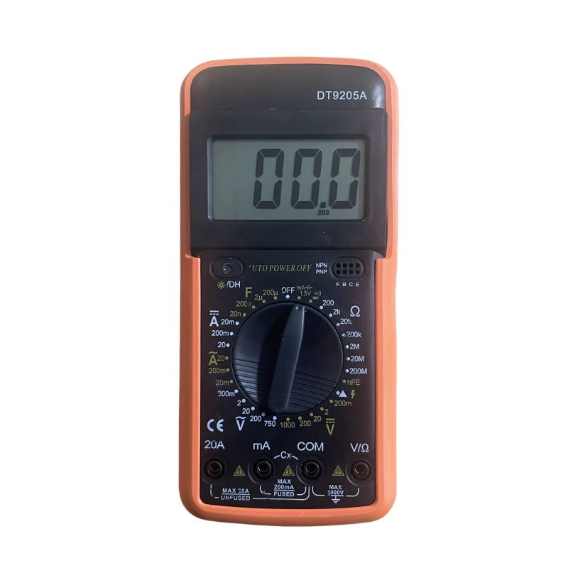 Цифровой Многофункциональный мультиметр DT9205A Высокоточный электрик Интеллектуальный универсальный ремешок с защитой от ожогов, автоматическое отключение