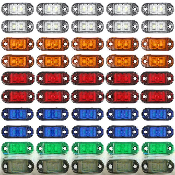 Instant Photo Piranha Side Light 12V-24 Truck Side Light Trailer Signal Light 2Led Truck Warning Side Light Width Light