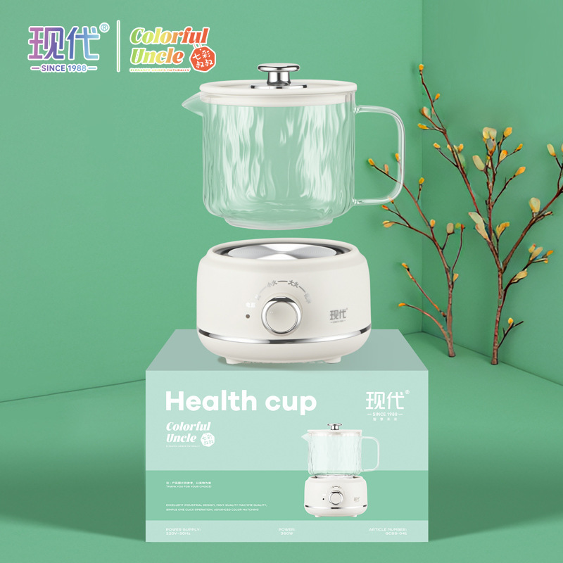粤尔德直供 现代沁润养生杯家用烧水煮花茶多功能玻璃迷你养生壶|undefined