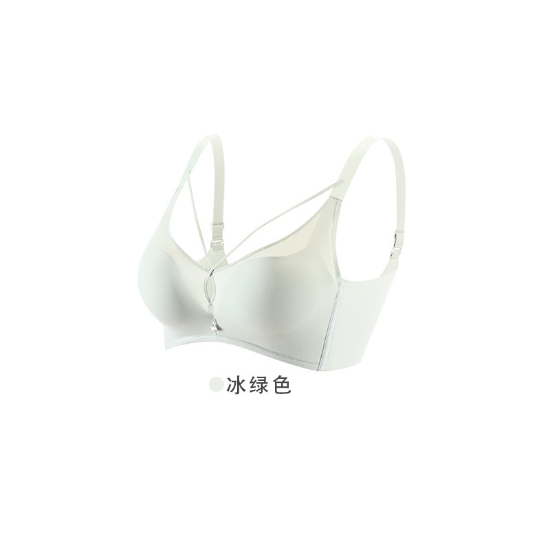 2215 Fashionable Bra without Steel Ring Gathering Bra Upper Collection Auxilum Adjustable Simple Glazed Surface