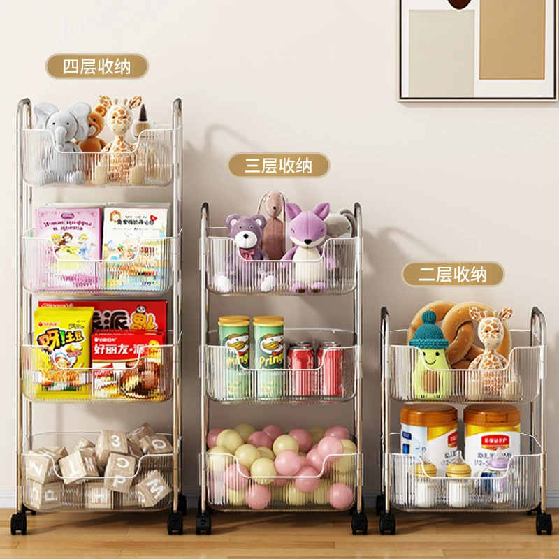Home light luxury multi-layer storage rack storage artifact kitchen removable floor-standing storage rack multi-functional portable wheeled