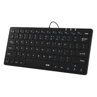 BOW wired keyboard small external laptop mute light sound usb office typing source factory