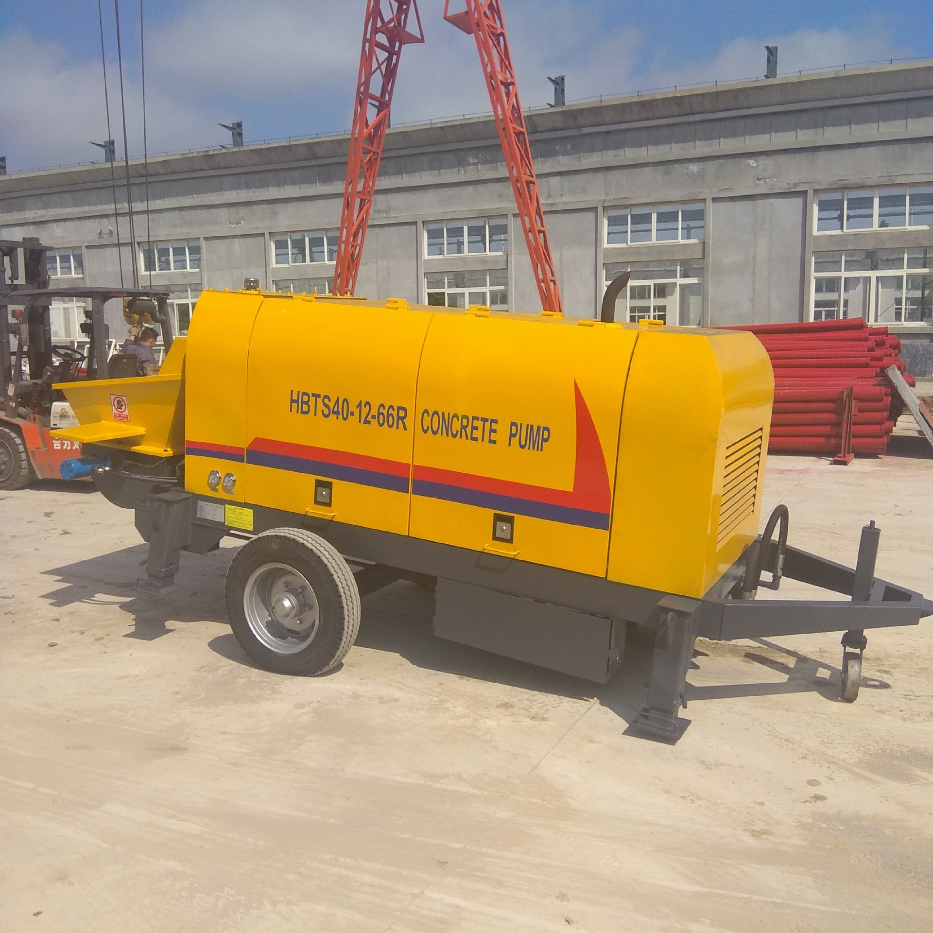 拖泵 40地泵 40混凝土柴油泵 混凝土泵 能打2-4石子的混凝土泵机