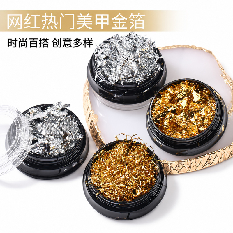 Nail Art Gold Foil Paper Tin Foil Fragments 2026 New Platinum Paper Tin Foil Gold and Silver Foil Paper Gold Foil Paper Nail Decorations Nail Art Gold Foil Paper Tin Foil Fragments 2026 New Platinum Paper Tin Foil Gold and Silver Foil Paper Gold Foil Paper Nail Decorations