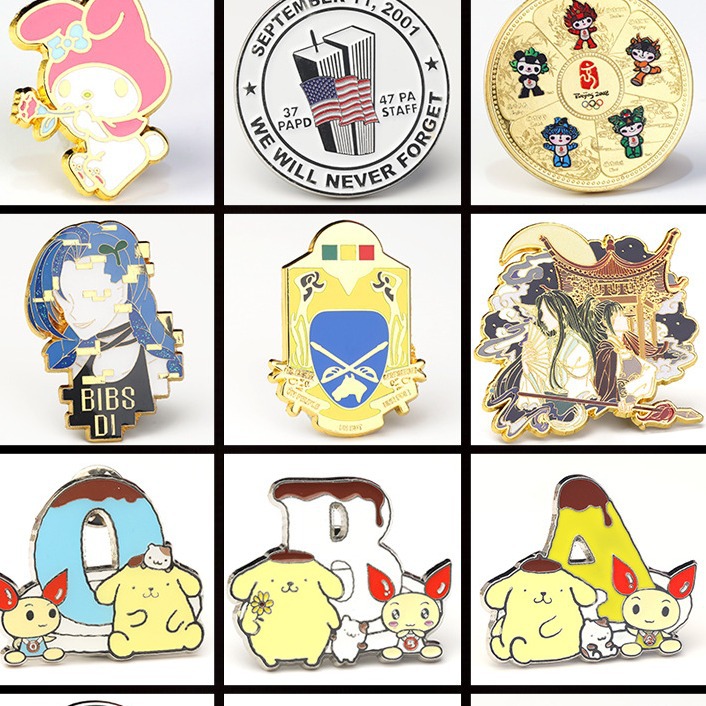 金属徽章班徽校徽司徽活动胸章胸牌胸针卡通动漫印logo