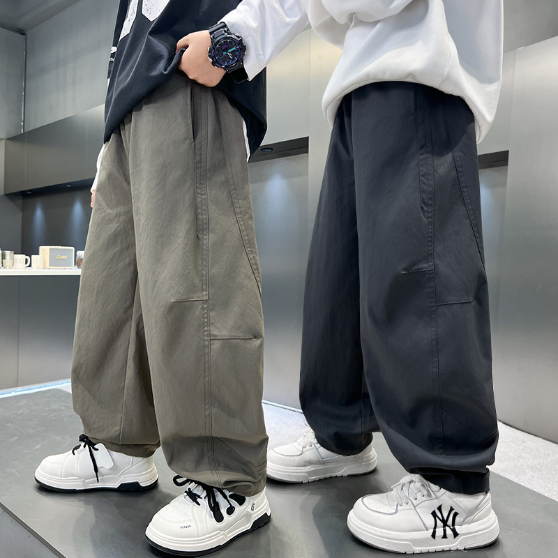 男童裤子秋装休闲裤儿童春秋款痞帅运动裤大童炸街宽松12长裤15岁