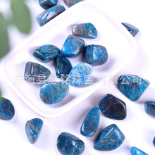一斤天然蓝磷灰滚石blue apatite磷灰石鱼缸盆栽造景淘矿石香薰石