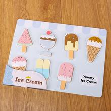 儿童过家家玩具美式雪糕板益智游戏板木制女孩过家家生日套装玩具