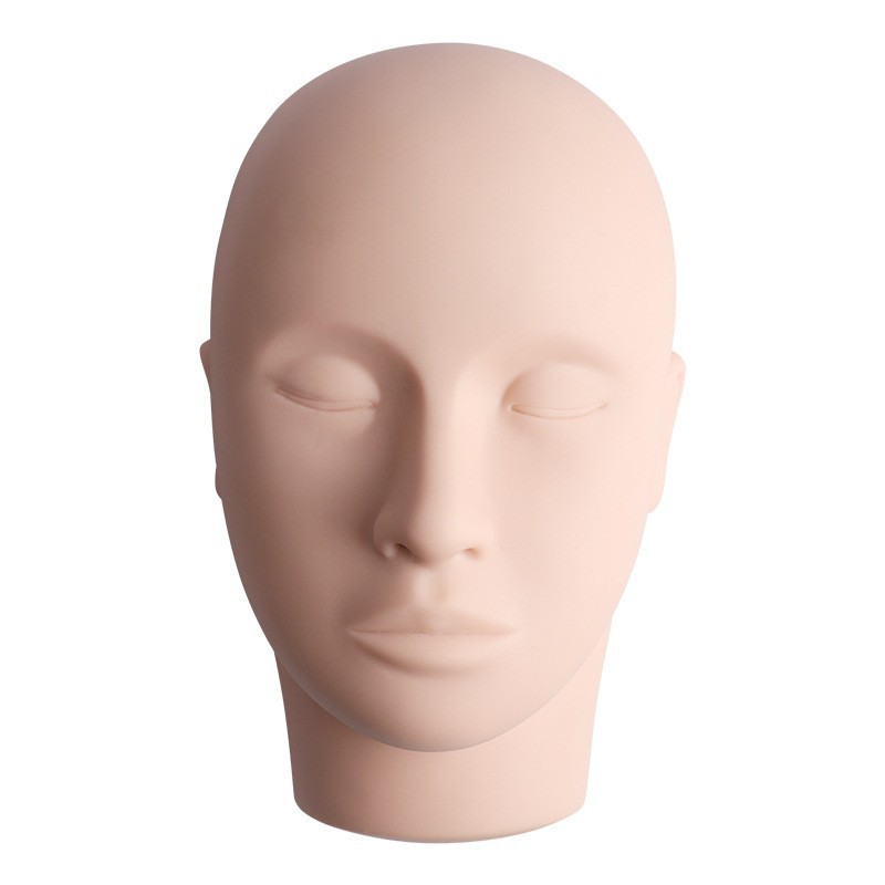 Injerto modelo de pestañas cabeza de pestañas estudiantes práctica entrenamiento cabeza molde herramienta salón de belleza técnica maquillaje molde de silicona