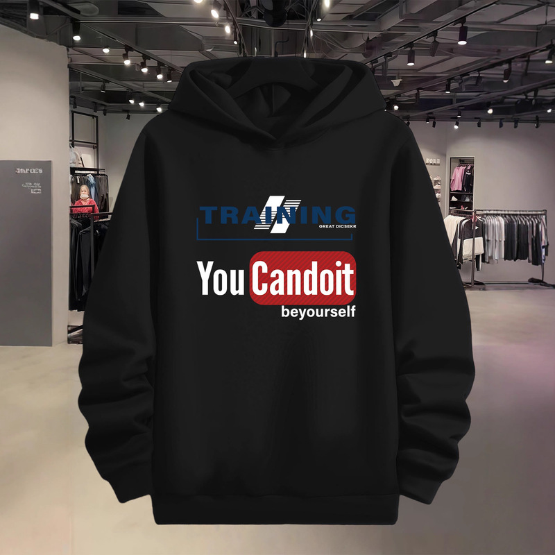 250g Cross-Border Export Simple Fashion Letter Men's and Women's New Trendy High-Quality Stitched Hooded Versatile Sweatshirt 250g Cross-Border Export Simple Fashion Letter Men's and Women's New Trendy High-Quality Stitched Hooded Versatile Sweatshirt