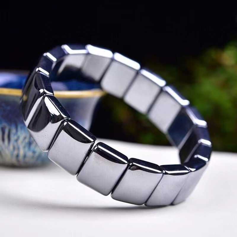 Natural terahertz bracelet single ring men and women hand row hand card energy stone high content DIY beaded material