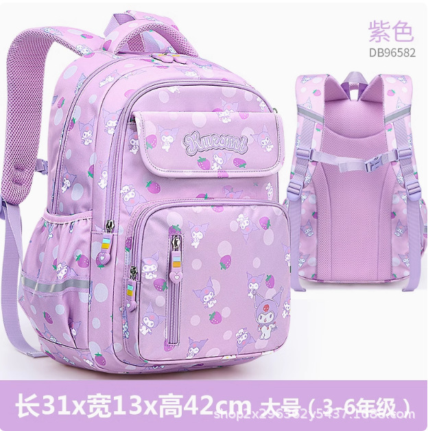 Nueva mochila de Hello Kitty, escuela primaria, niña, grado 1-3-6, protector de columna, niña, niño, niña, primer grado, ultraligero