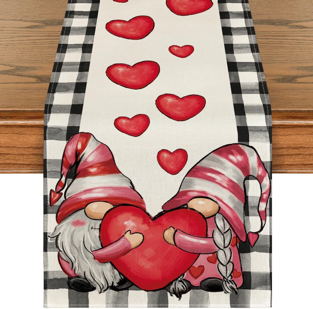 Transfronterizo nuevo día de San Valentín camino de mesa Lino impreso mantel hogar Decoración sofá fiesta Festival atmósfera Decoración