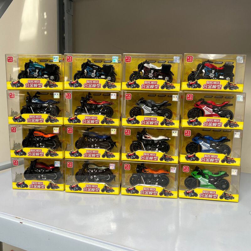 Cool Alloy Pull-Back Classic Nostalgic Police Motorcycle Boy Collection Retro Toy Car Simulation Model Gift