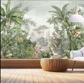 墙纸、壁纸;墙布;壁画