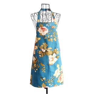 Poet House Korean Pastoral Canvas Kitchen Apron Work Apron with Sleeve Cotton Apron Factory Straight