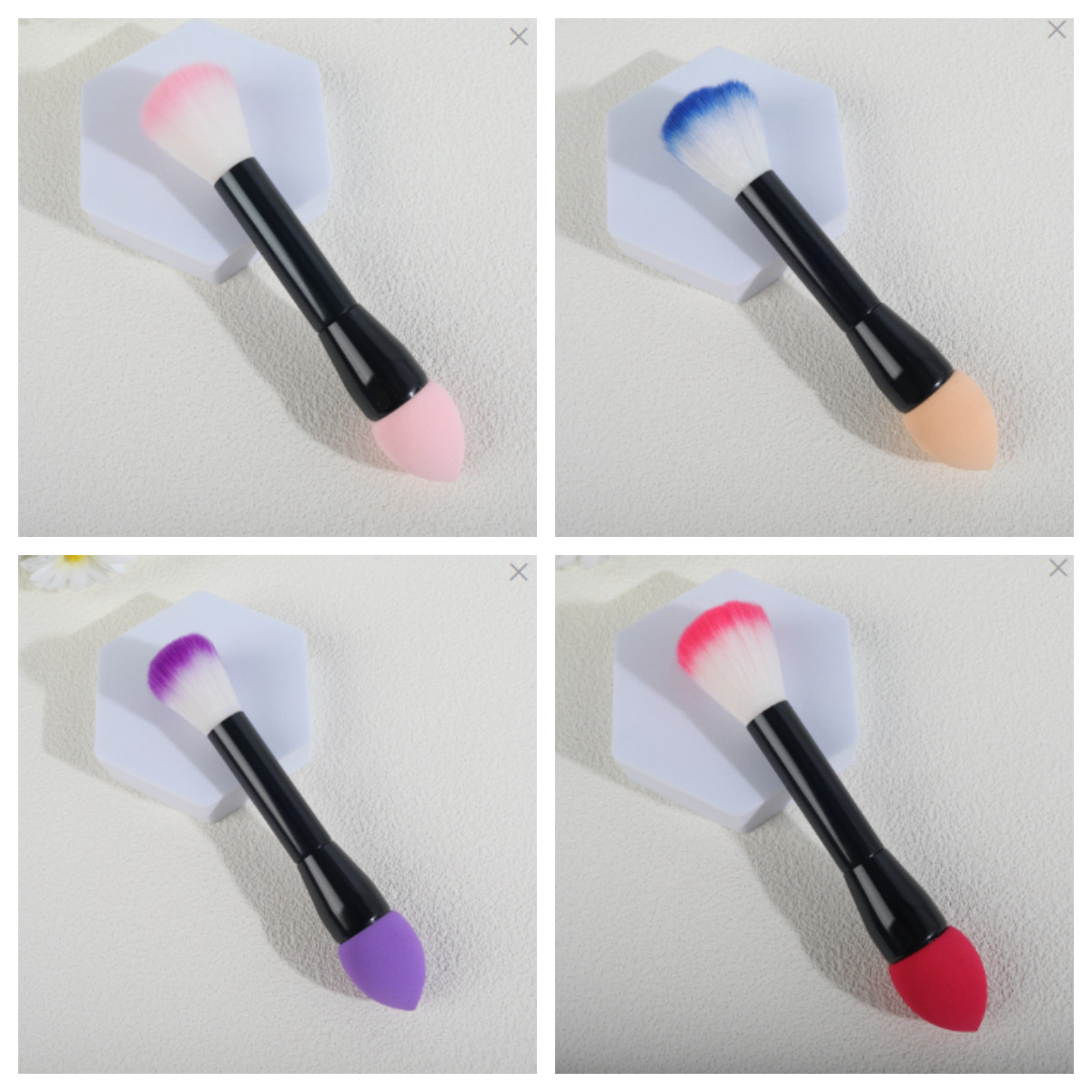 (Caja de PVC de cepillo de maquillaje de bala de una sola pieza - mezcla)