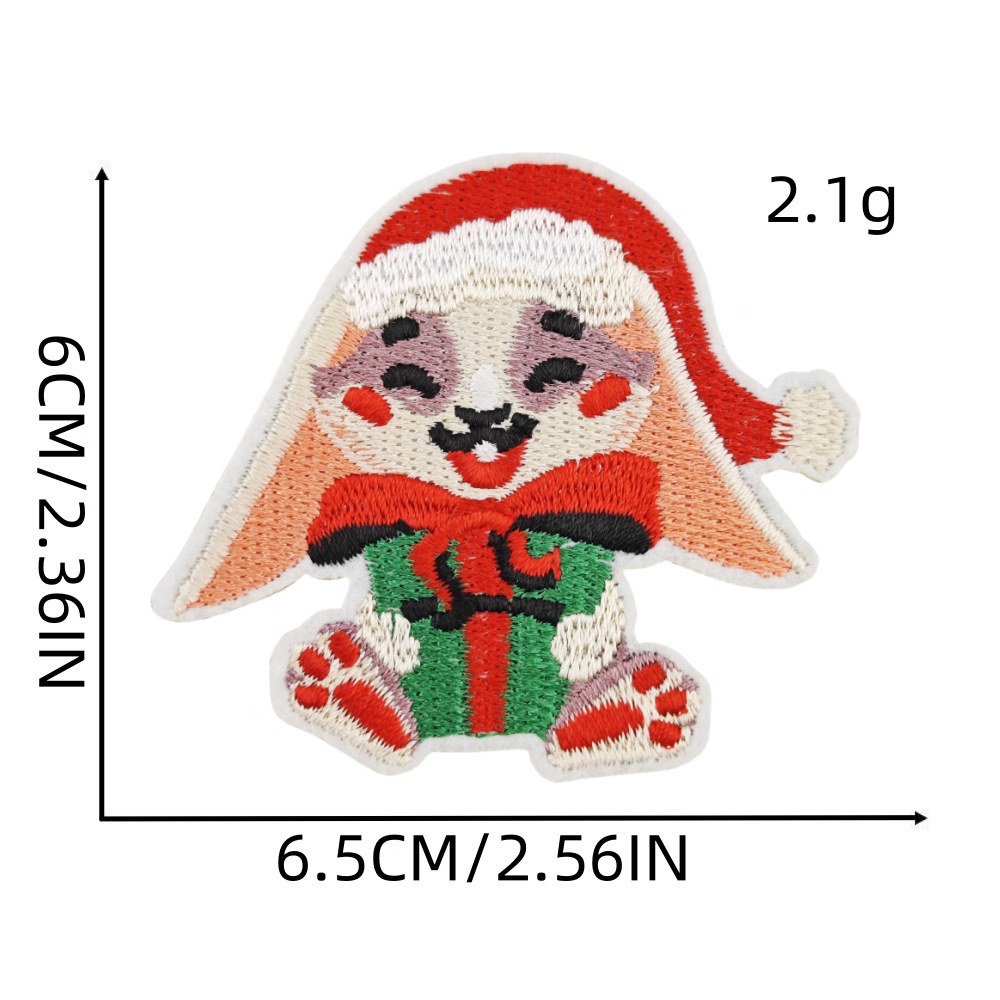 3g Weight Clothing Sticker Patches Classification 1 Piece, 1 Set Quantity Nonwoven, Polyester Material Christmas Festival Letter, Snowman, Snowflake Pattern Cute Style 1 Piece 1 Set Cute Letter Chrismas Snowman Snowflake Nonwoven Polyester Clothing Sticker Patches 5