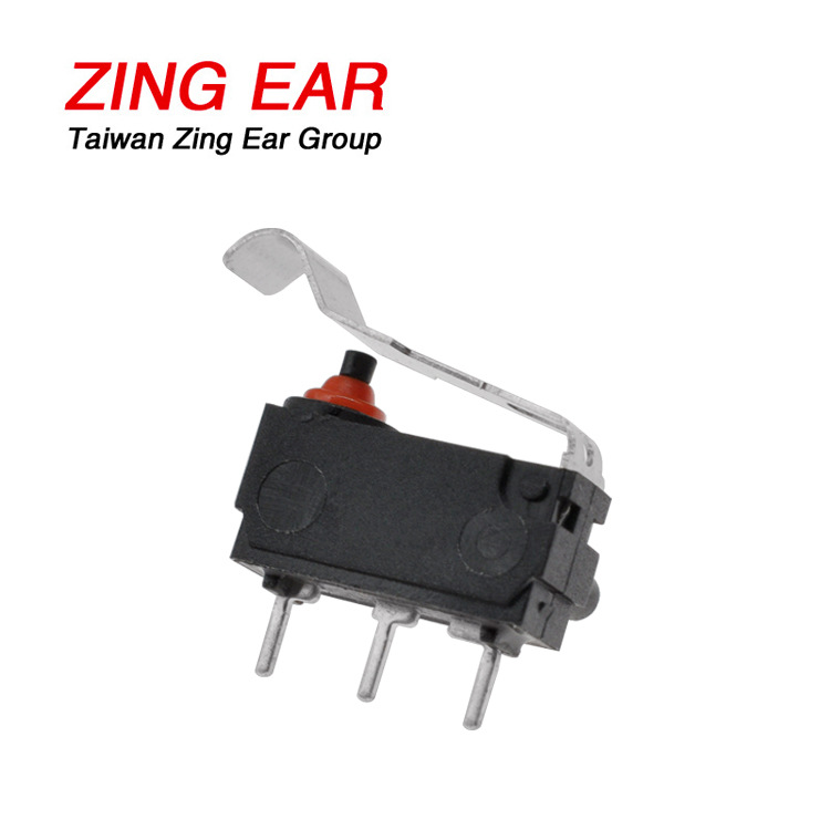直PCB端子带手柄微动开关 汽车电动踏板ip67防水防尘小型微动开关