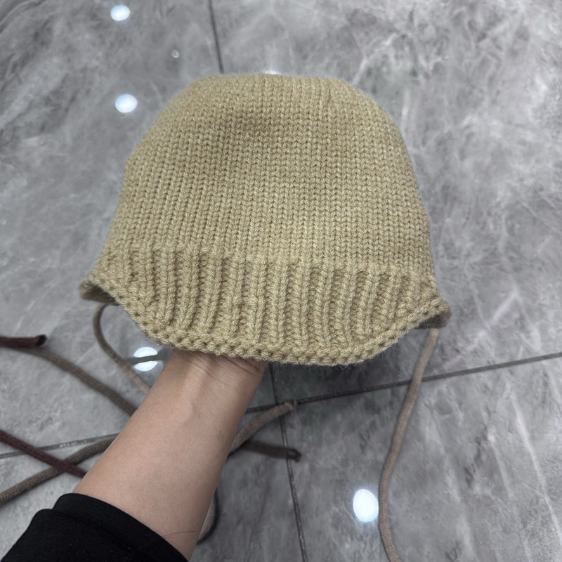 秋冬款小众短遮护耳毛线帽子女保暖显瘦个性系绳针织帽雷锋帽网红|undefined