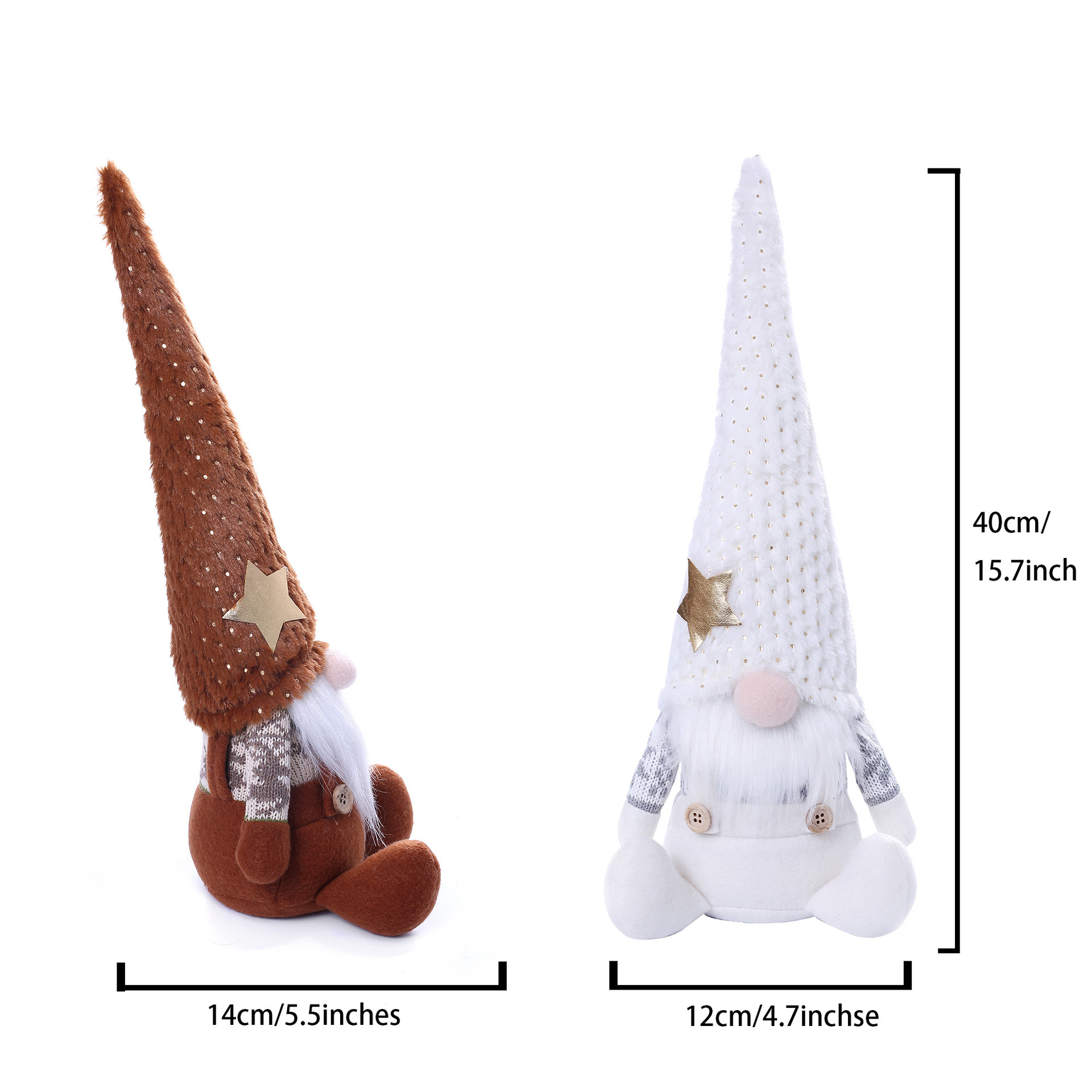 Transfronterizo nuevo nórdico de peluche de punto decoración navideña muñeca sin cara muñeca estrella del bosque Rudolph adornos